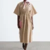 Drawstring Midi Dress