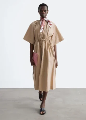 Drawstring Midi Dress