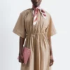Drawstring Midi Dress