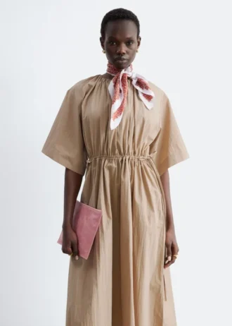 Drawstring Midi Dress