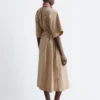 Drawstring Midi Dress