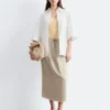 Drawstring Midi Skirt