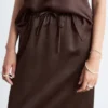 Drawstring Midi Skirt