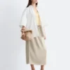 Drawstring Midi Skirt