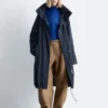Drawstring Parka Coat