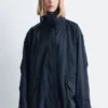 Drawstring Parka Coat