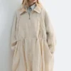 Drawstring Parka Coat