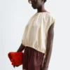 Drawstring Silk Top