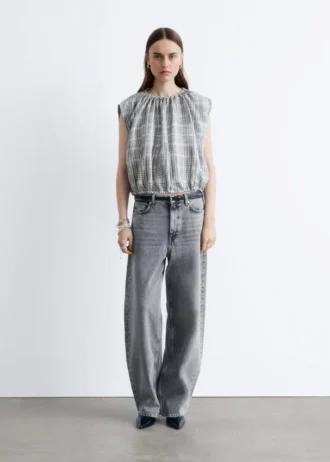 Drawstring Silk Top