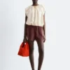 Drawstring Silk Top