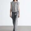 Drawstring Silk Top