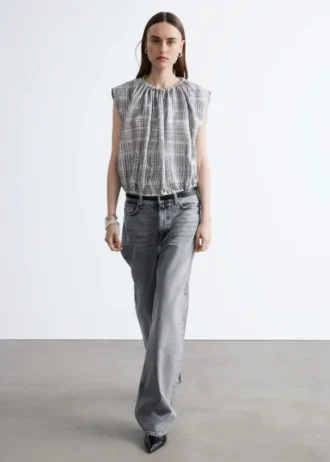 Drawstring Silk Top