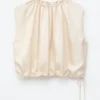 Drawstring Silk Top
