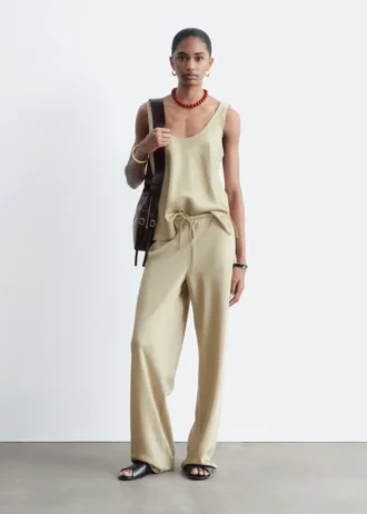 Drawstring Twill Trousers