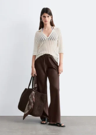 Drawstring Twill Trousers