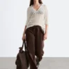 Drawstring Twill Trousers