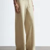 Drawstring Twill Trousers