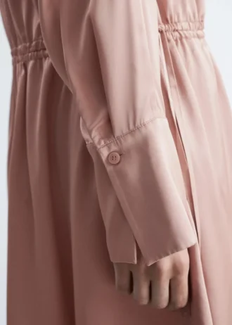 Drawstring V-Neck Mini Dress
