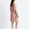 Drawstring V-Neck Mini Dress
