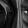 Drawstring-Waist Leather Jacket