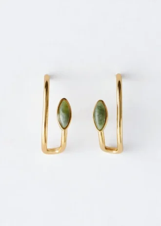 Ear-Cuff-Detail Stud Earrings