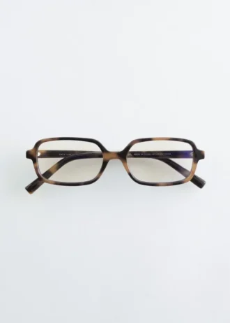 Elongated Rectangular-Frame Sunglasses