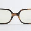 Elongated Rectangular-Frame Sunglasses