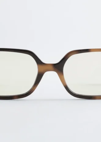 Elongated Rectangular-Frame Sunglasses