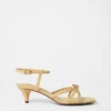 Embellished Heeled Leather Sandals