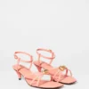 Embellished Heeled Leather Sandals