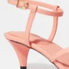 Embellished Heeled Leather Sandals