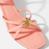Embellished Heeled Leather Sandals
