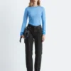 Fine-Knit Sheer Top