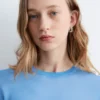 Fine-Knit Sheer Top