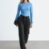 Fine-Knit Sheer Top