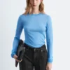 Fine-Knit Sheer Top