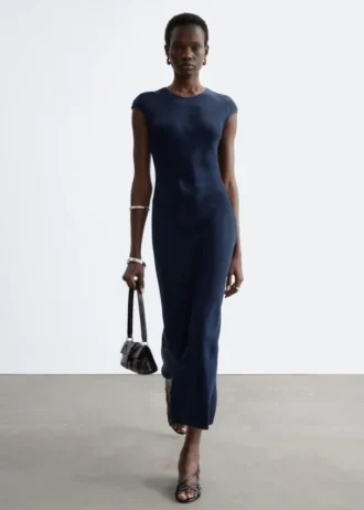 Fitted Satin Maxi Dress