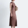 Fitted Satin Maxi Dress
