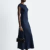 Fitted Satin Maxi Dress
