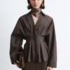 Fitted-Waist Cotton Shirt