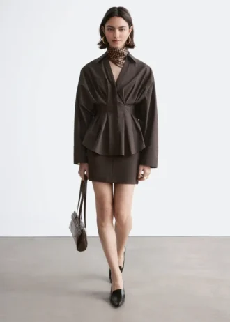 Fitted-Waist Cotton Shirt