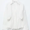 Fitted-Waist Cotton Shirt