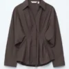 Fitted-Waist Cotton Shirt