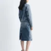 Fitted Zip-Up Denim Jacket