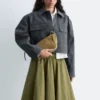 Flared Knee-Length Skirt