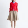 Flared Knee-Length Skirt