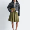 Flared Knee-Length Skirt