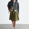 Flared Knee-Length Skirt