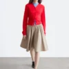 Flared Knee-Length Skirt