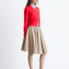 Flared Knee-Length Skirt